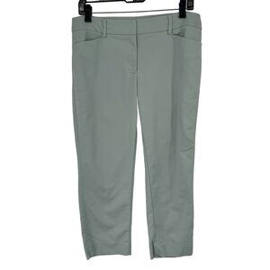 White House Black Market Women's Straight Crop Pants Size 8 Cotton stretch light